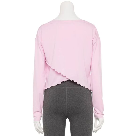 Tek Gear Lettuce-Edge Cross-Back Top Sortswear Loungewear Casual Chic SZ 4X:NWOT - Picture 2 of 11